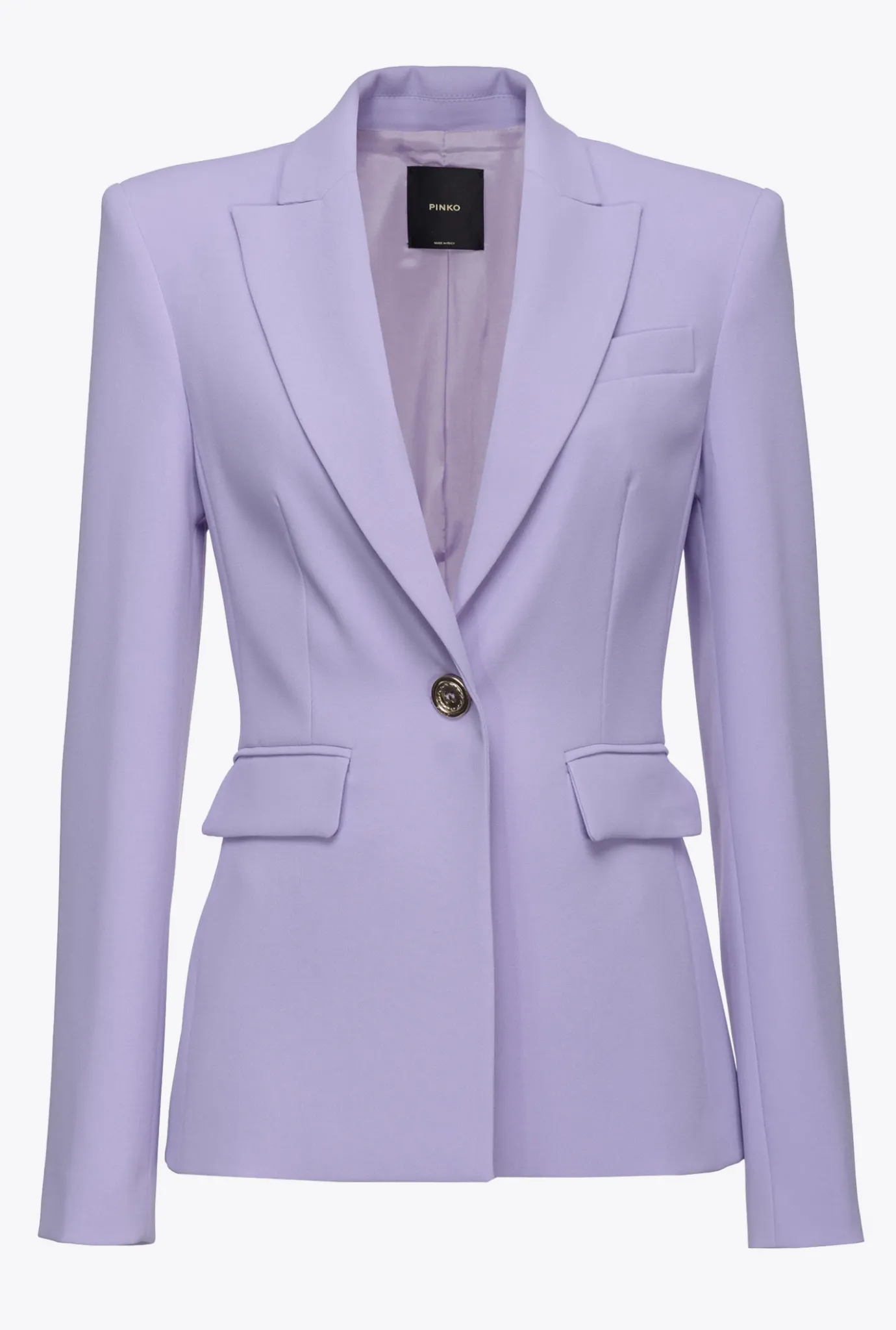 Tailleurs Et Ensembles|PINKO Blazer Droit Stretch Lilas - Sorbet Fonce