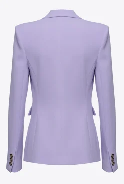 Tailleurs Et Ensembles|PINKO Blazer Droit Stretch Lilas - Sorbet Fonce