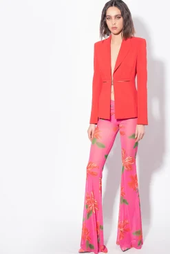 Tailleurs Et Ensembles|PINKO Blazer Elegant Stretch Rouge Formule 1