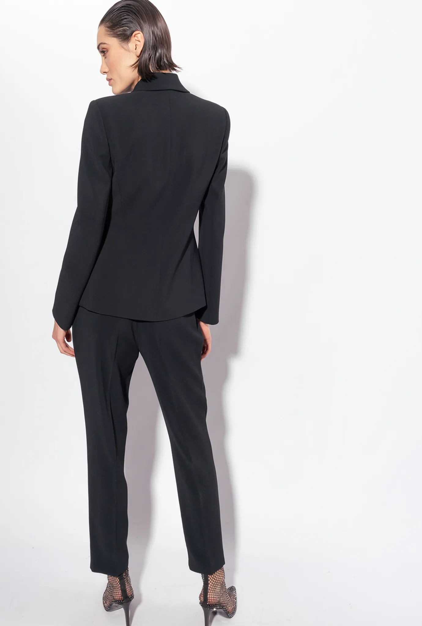 Tailleurs Et Ensembles|PINKO Blazer Elegant Stretch Noir Limousine