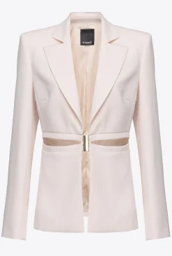 Tailleurs Et Ensembles|PINKO Blazer Elegant Stretch Rose Nuage