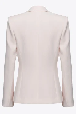 Tailleurs Et Ensembles|PINKO Blazer Elegant Stretch Rose Nuage