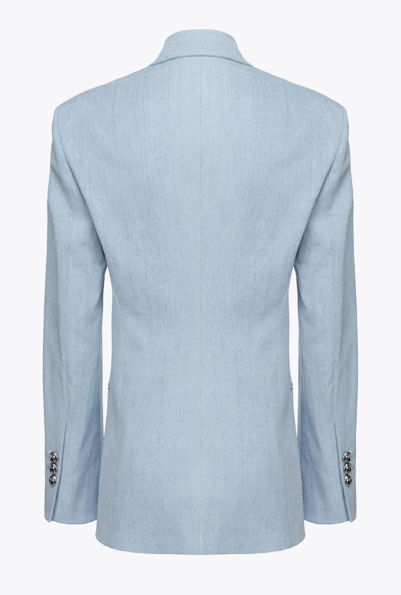Tailleurs Et Ensembles|PINKO Blazer En Denim Confort Delavage Bleach Down