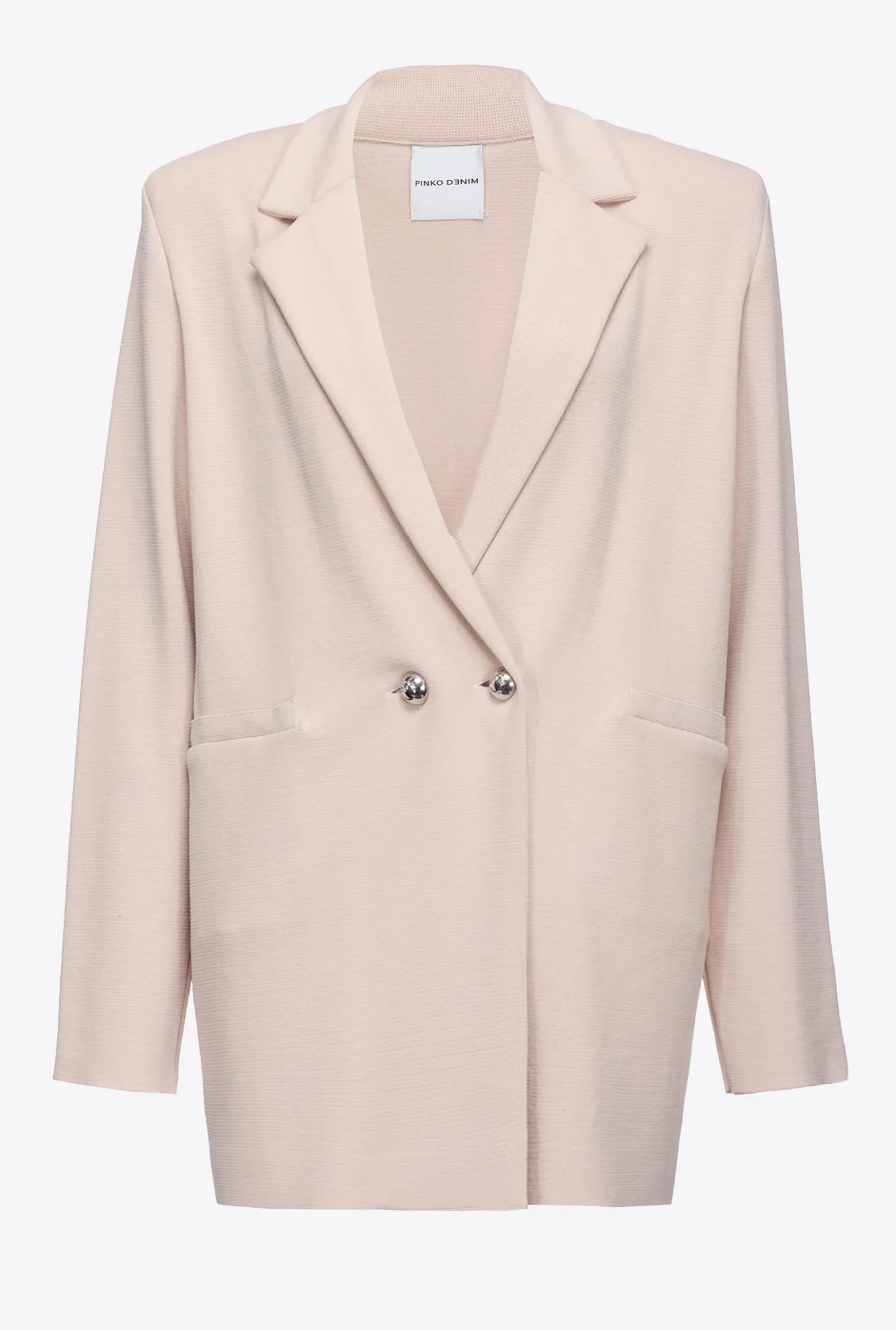 Tailleurs Et Ensembles|PINKO Blazer En Maille Rose-Fumee De Rose