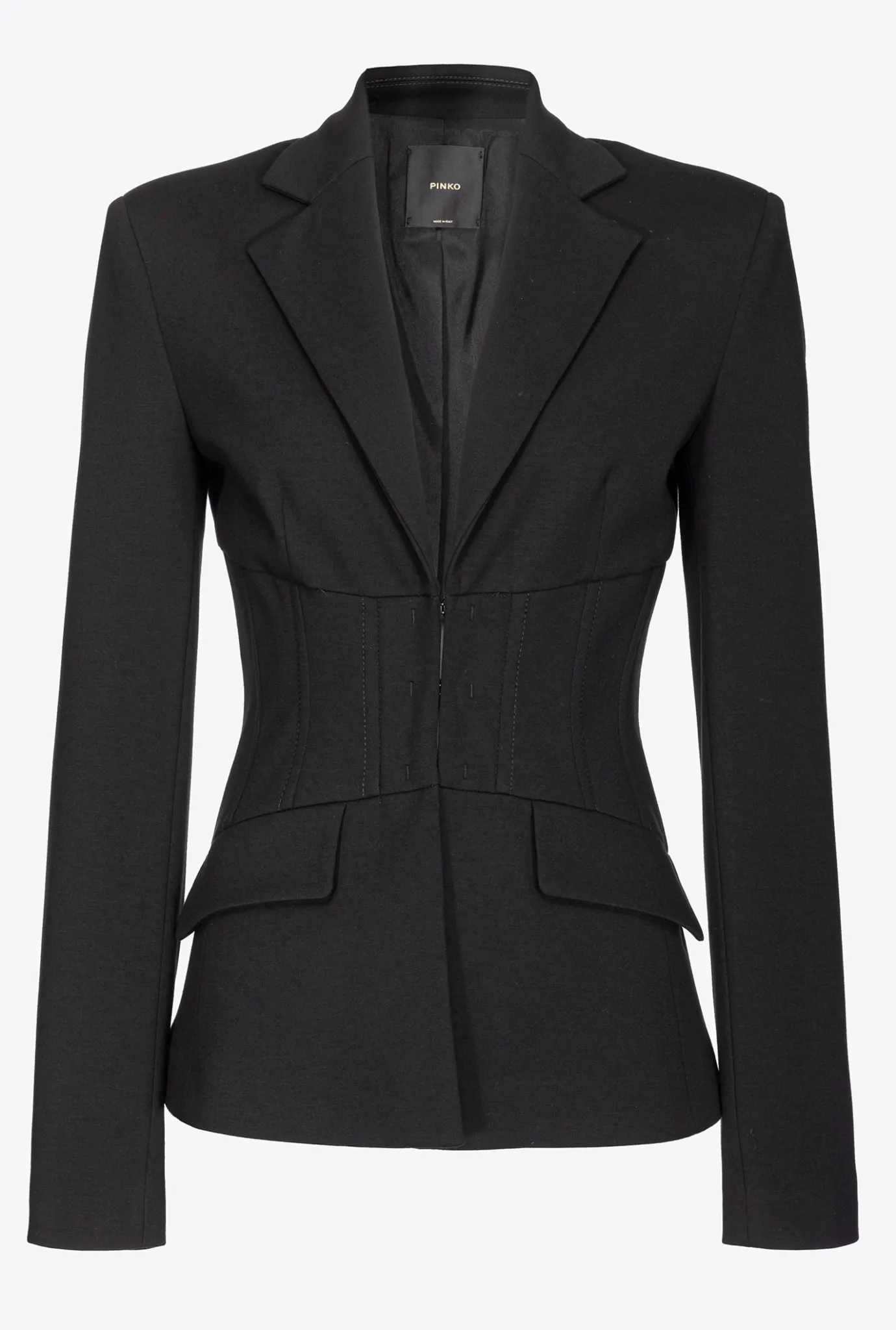 Vestes|PINKO Blazer Facon Bustier Noir Limousine
