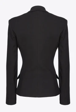 Vestes|PINKO Blazer Facon Bustier Noir Limousine