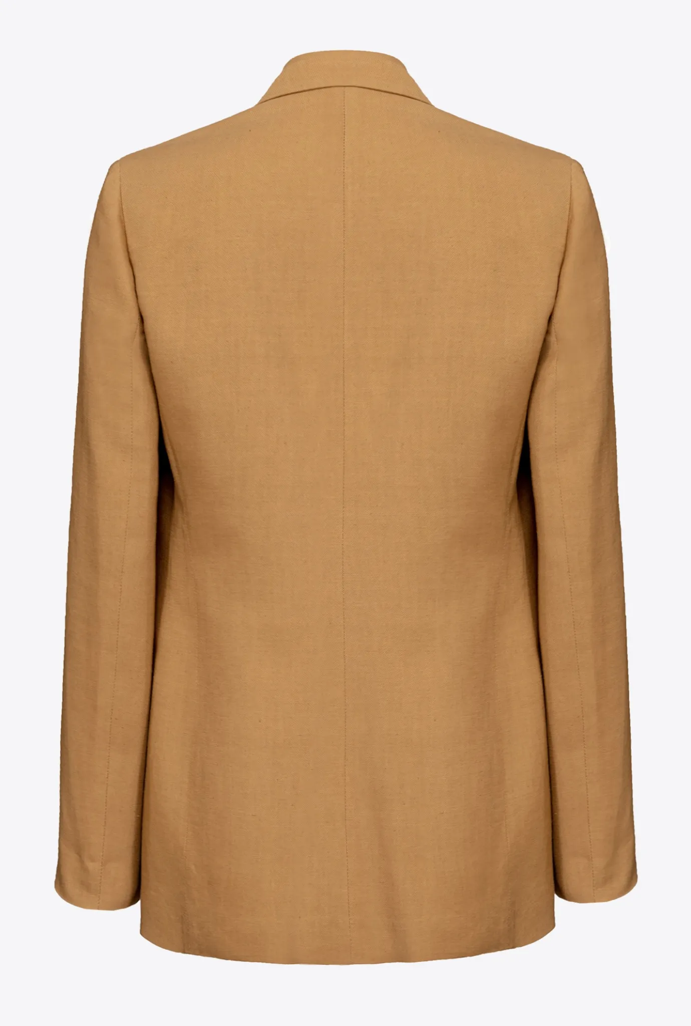 Tailleurs Et Ensembles|PINKO Blazer Fluide En Viscose Et Lin Moutarde
