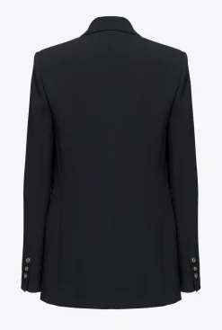 Vestes|PINKO Blazer Oversize Stretch Noir Limousine