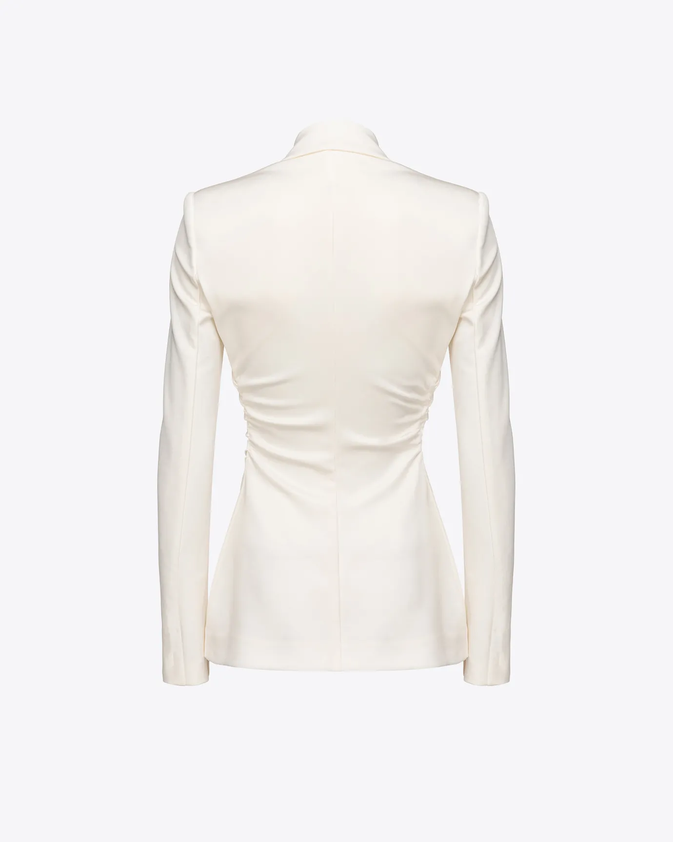 Tailleurs Et Ensembles|PINKO Blazer Slim En Tissu Technique Blanc-Blanche-Neige
