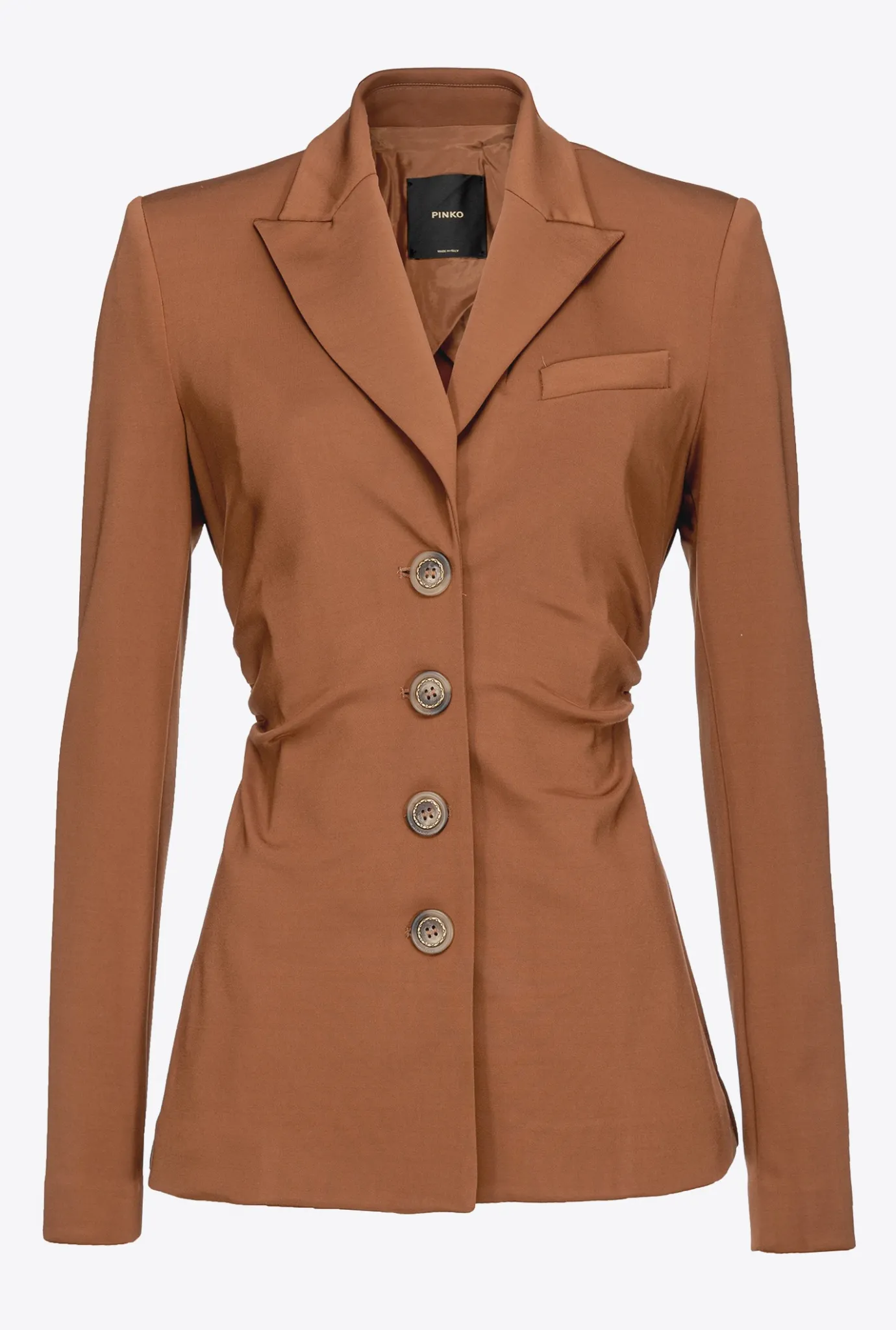 Tailleurs Et Ensembles|PINKO Blazer Slim En Tissu Technique Marron - Basset