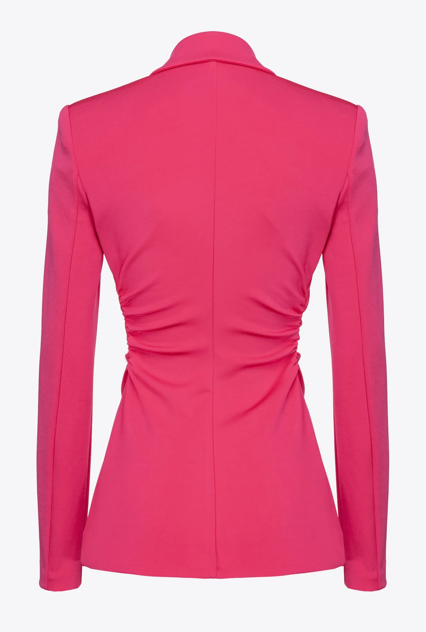 Tailleurs Et Ensembles|PINKO Blazer Slim En Tissu Technique Rouge Framboise