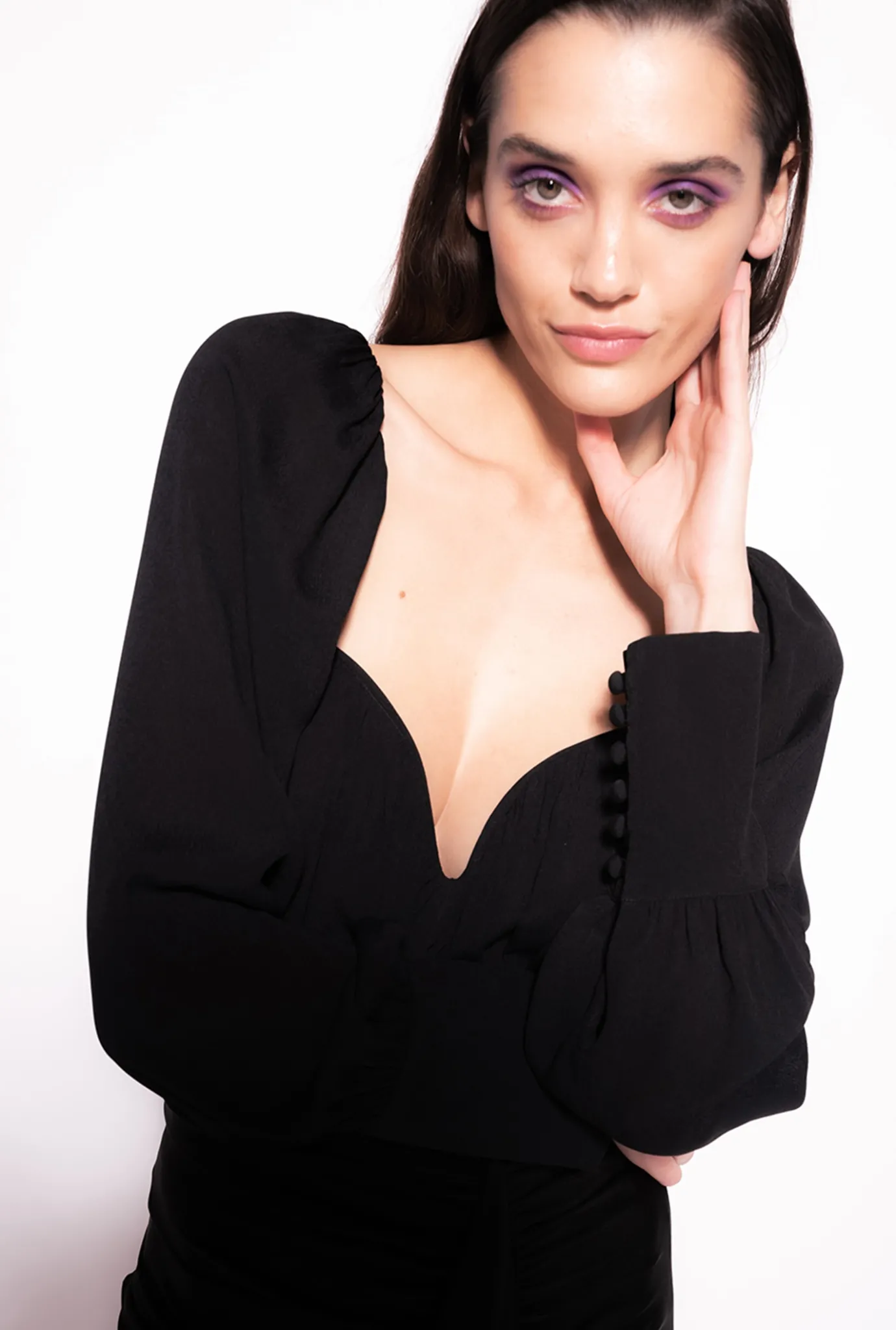 Chemises Et Blouses|PINKO Blouse A Encolure Coeur Noir Limousine