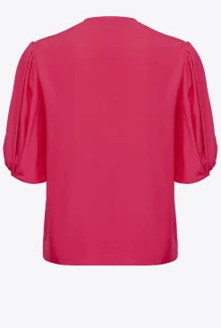 Chemises Et Blouses|PINKO Blouse A Lacets Fuchsia Cosy