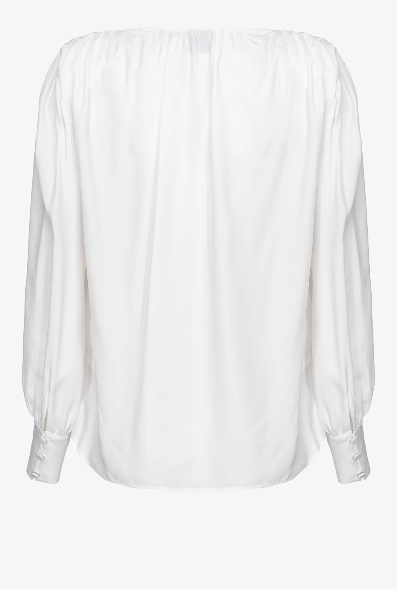 Tailleurs Et Ensembles|PINKO Blouse Boutonnee Blanc Nimbus