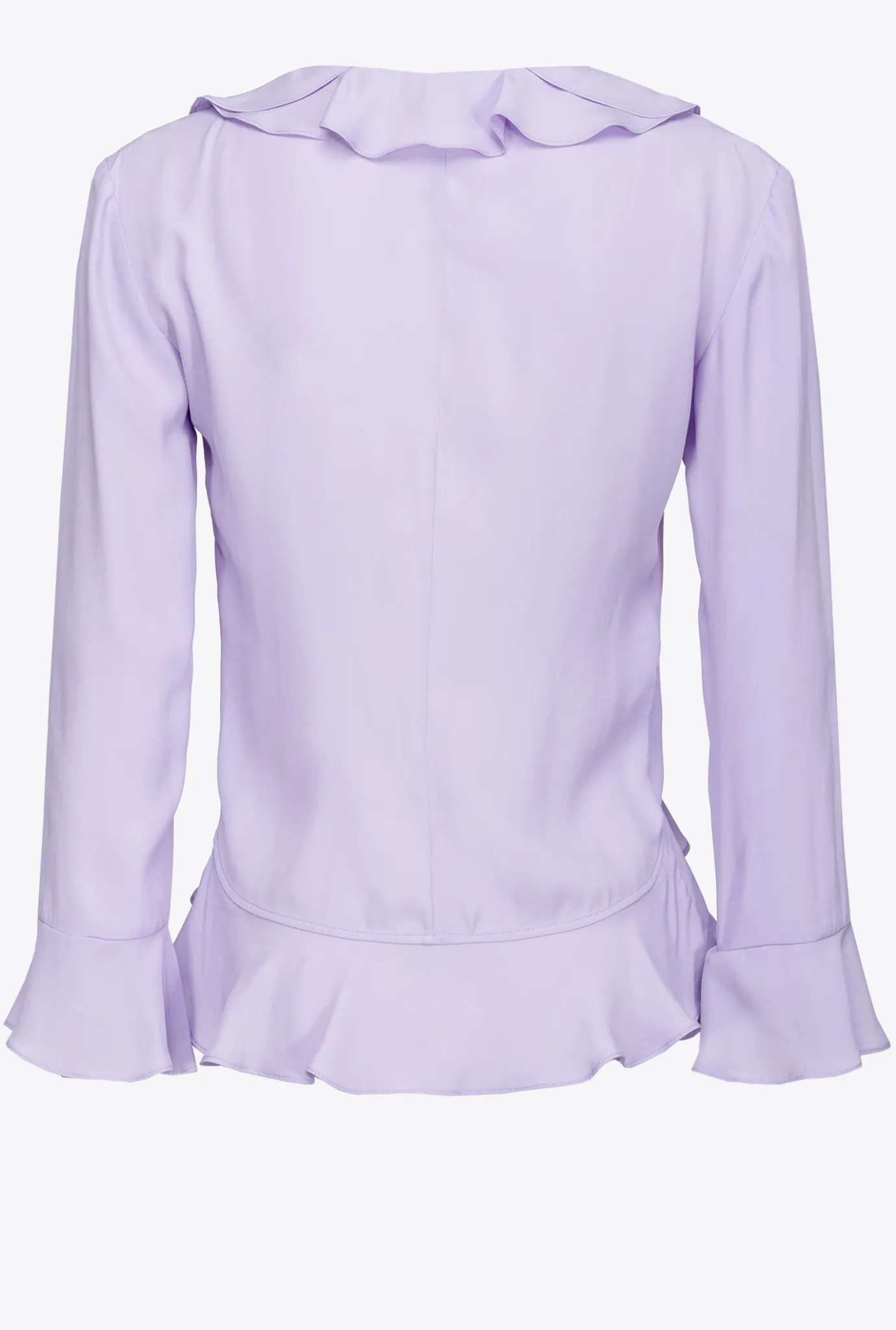 Chemises Et Blouses|PINKO Blouse Courte Volantee Violet Tulipe