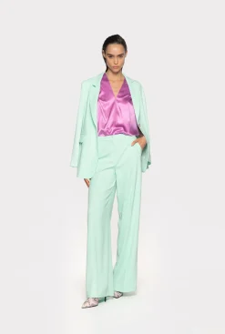 Chemises Et Blouses|PINKO Blouse En Satin Stretch Opera Mauve