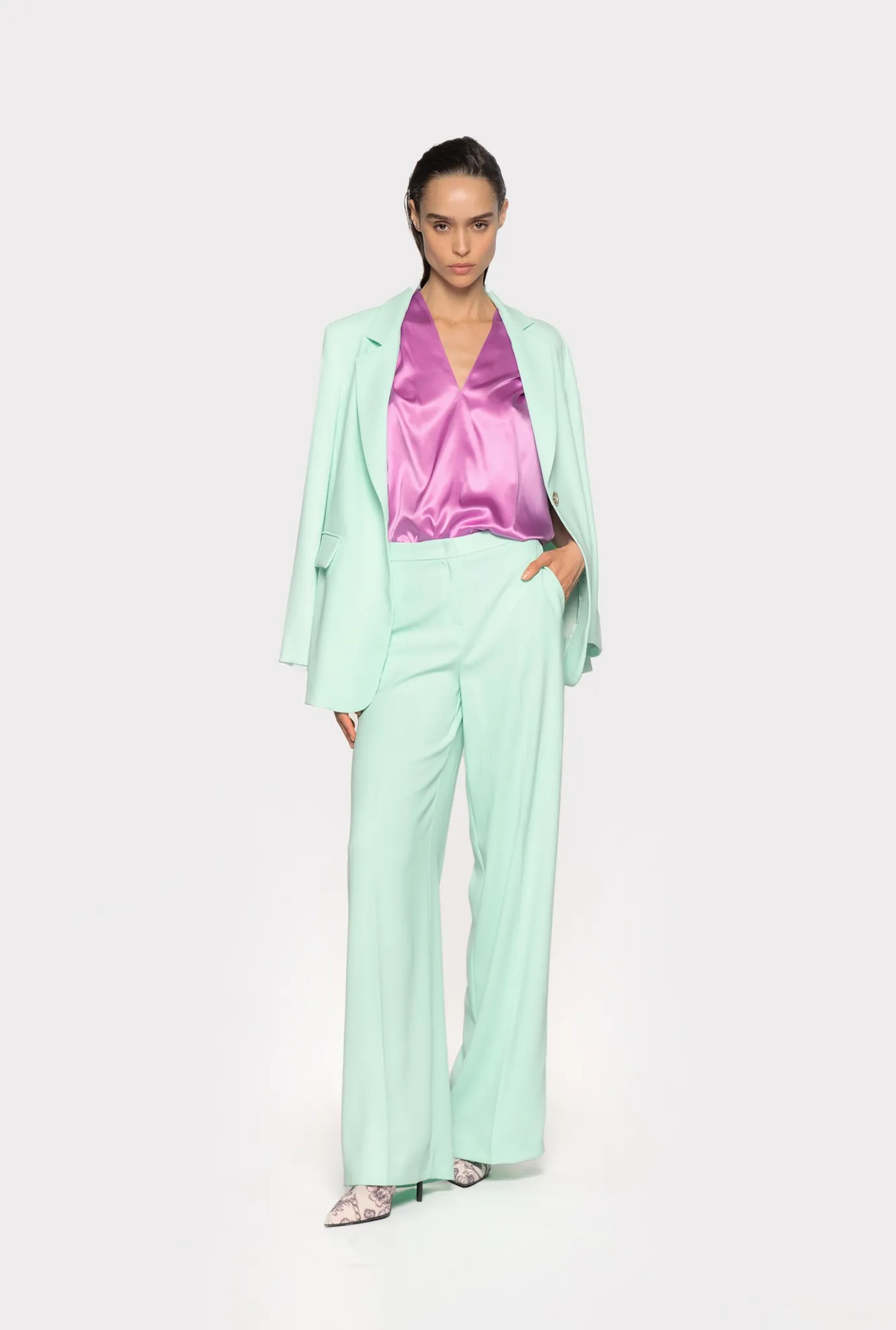 Chemises Et Blouses|PINKO Blouse En Satin Stretch Opera Mauve