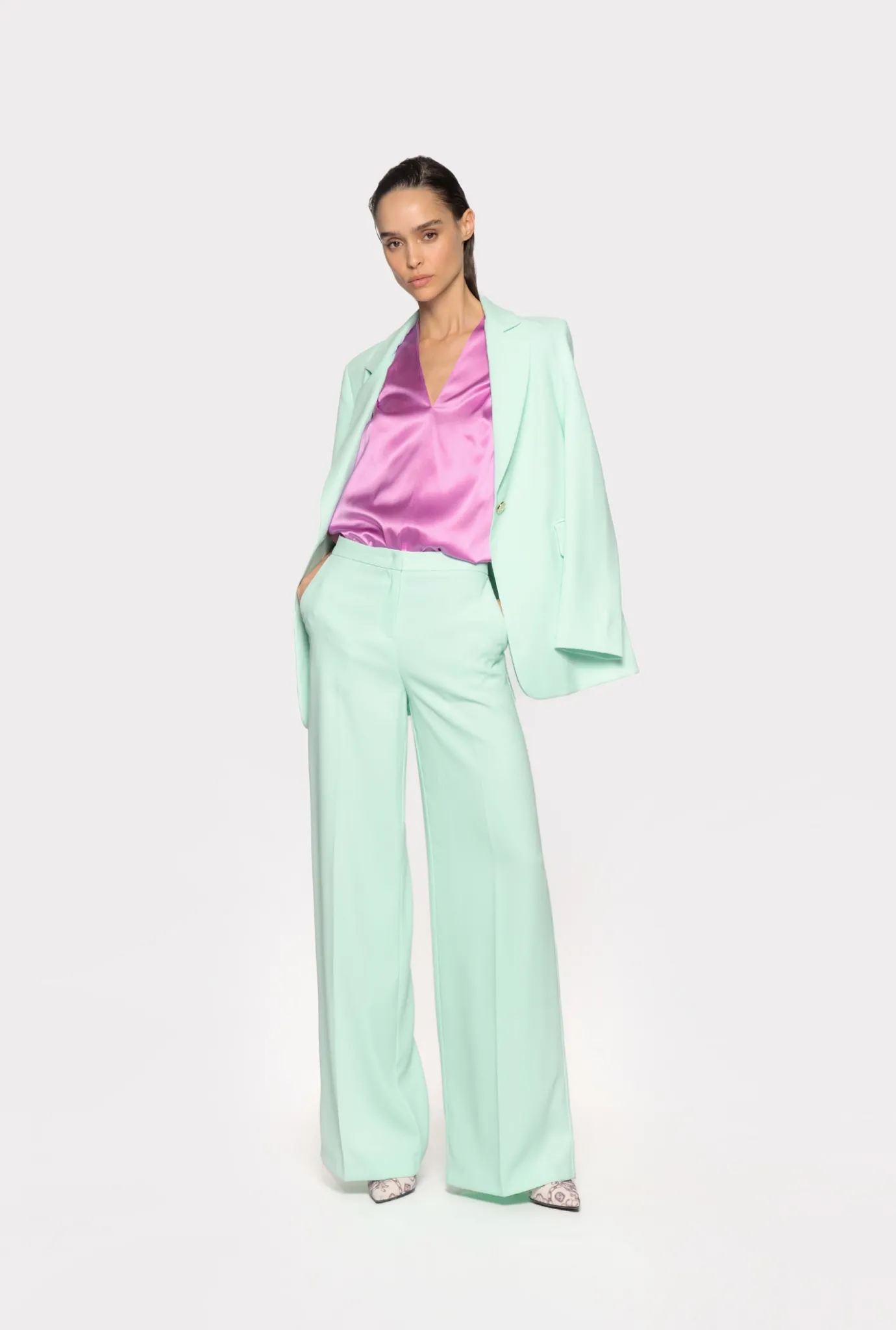 Chemises Et Blouses|PINKO Blouse En Satin Stretch Opera Mauve