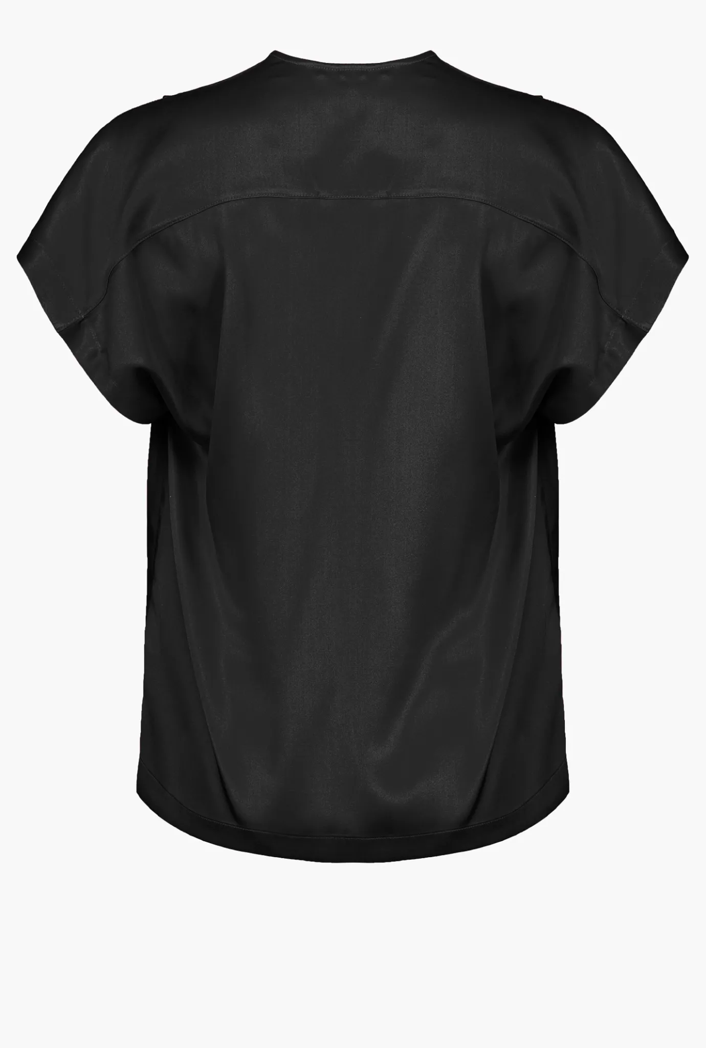 Chemises Et Blouses|PINKO Blouse En Satin Stretch Noir Limousine