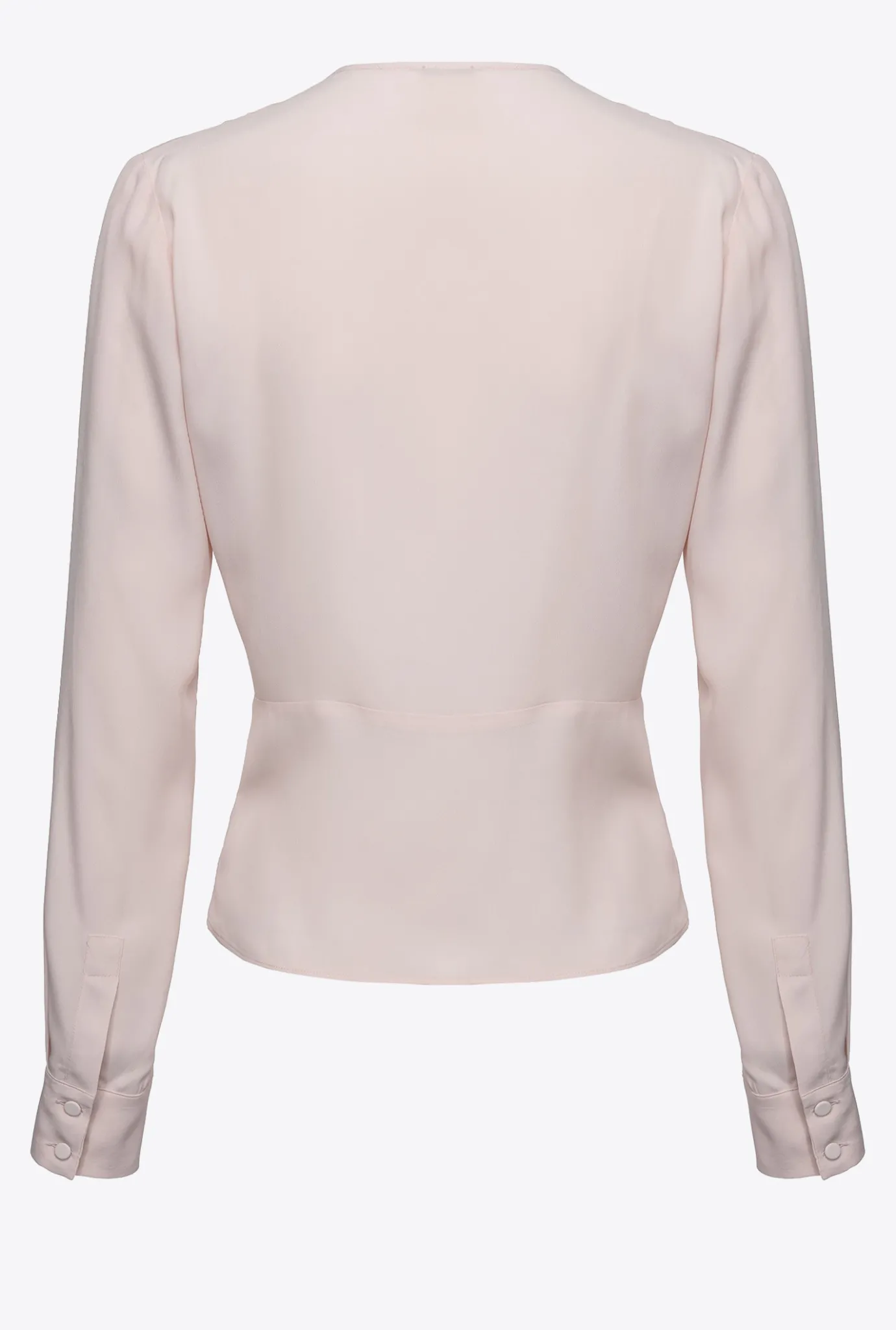 Chemises Et Blouses|PINKO Blouse Torsadee En Soie Rose Peche Sirop