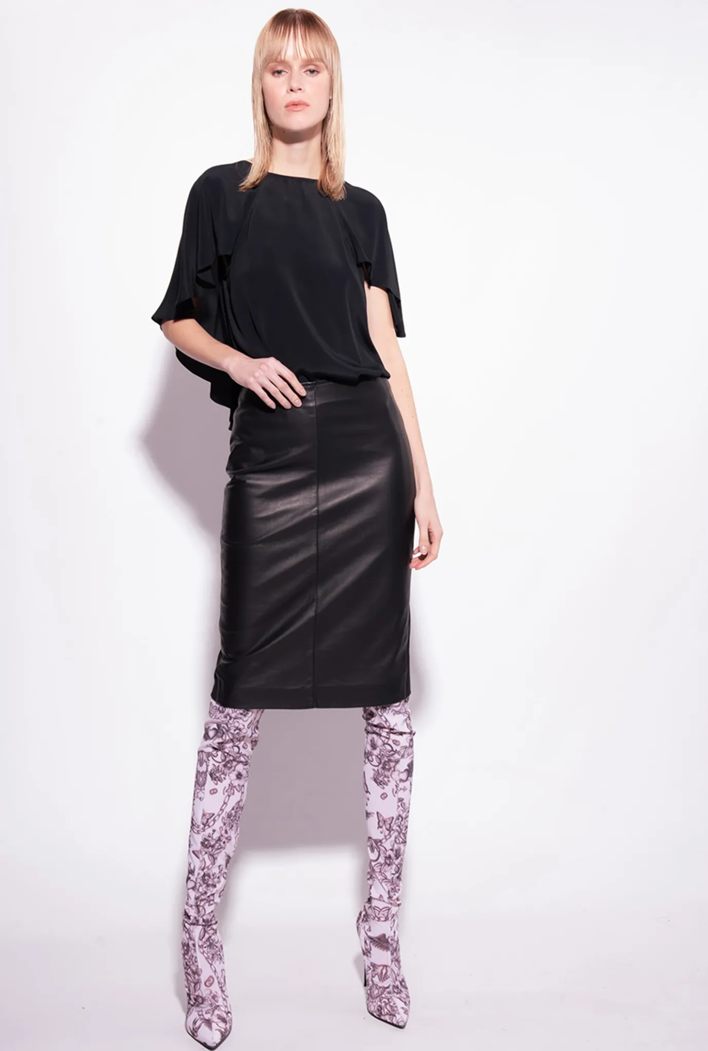 Chemises Et Blouses|PINKO Blouse Volantee Noir Limousine