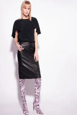 Chemises Et Blouses|PINKO Blouse Volantee Noir Limousine