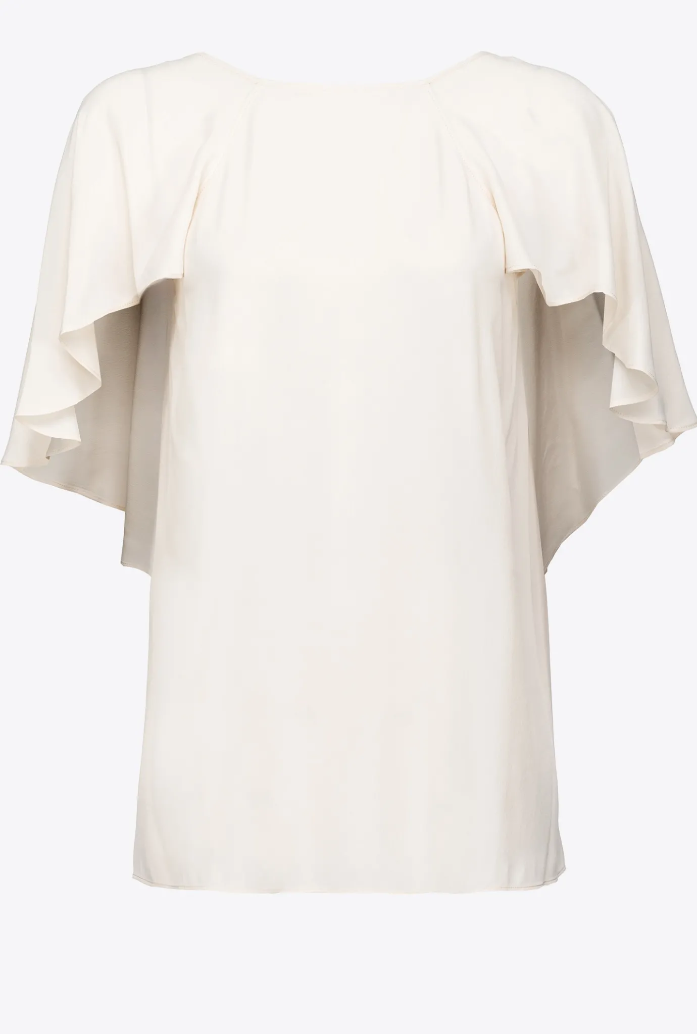 Topwear|PINKO Blouse Volantee Rose Fume Blanc