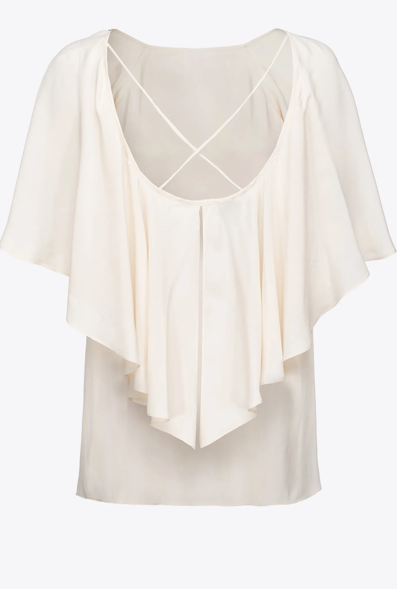 Topwear|PINKO Blouse Volantee Rose Fume Blanc