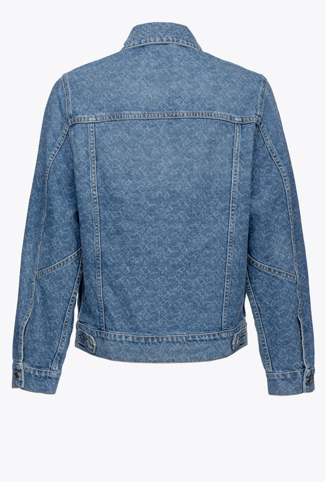Vêtements D'extérieur|PINKO Blouson En Denim A Logo Blanc/Bleu Fonce