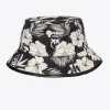 Chapeaux Et Bonnets|PINKO Bob A Imprime Floral Graphique Noir/Ecru