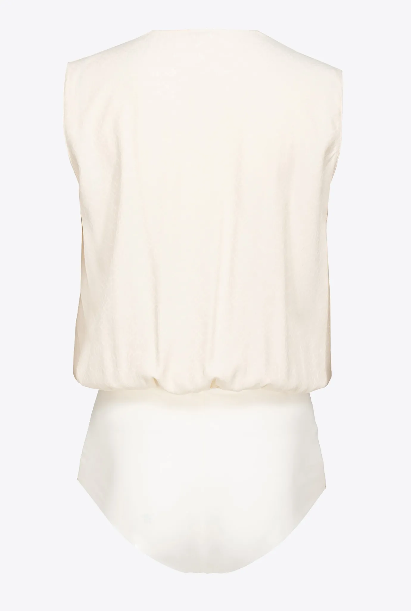 Topwear|PINKO Body Croise En Jacquard Rose Fume Blanc
