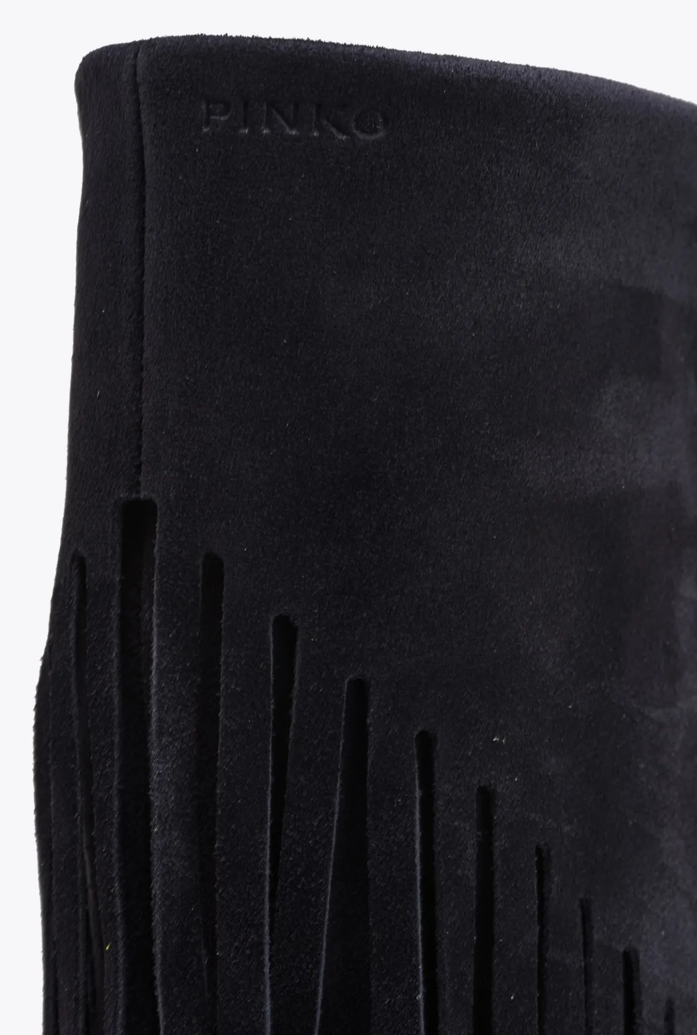 Chaussures|PINKO Bottes En Daim A Franges Noir Limousine