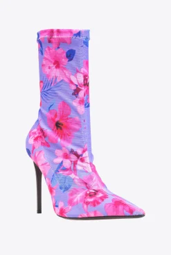 Chaussures|PINKO Bottines En Maille Imprimee Lilas/Rose Clair/Fuchsia