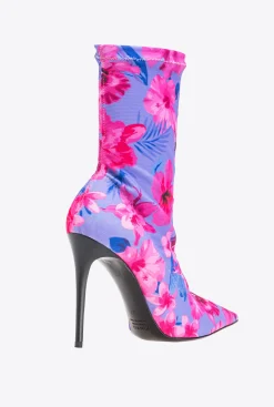 Chaussures|PINKO Bottines En Maille Imprimee Lilas/Rose Clair/Fuchsia