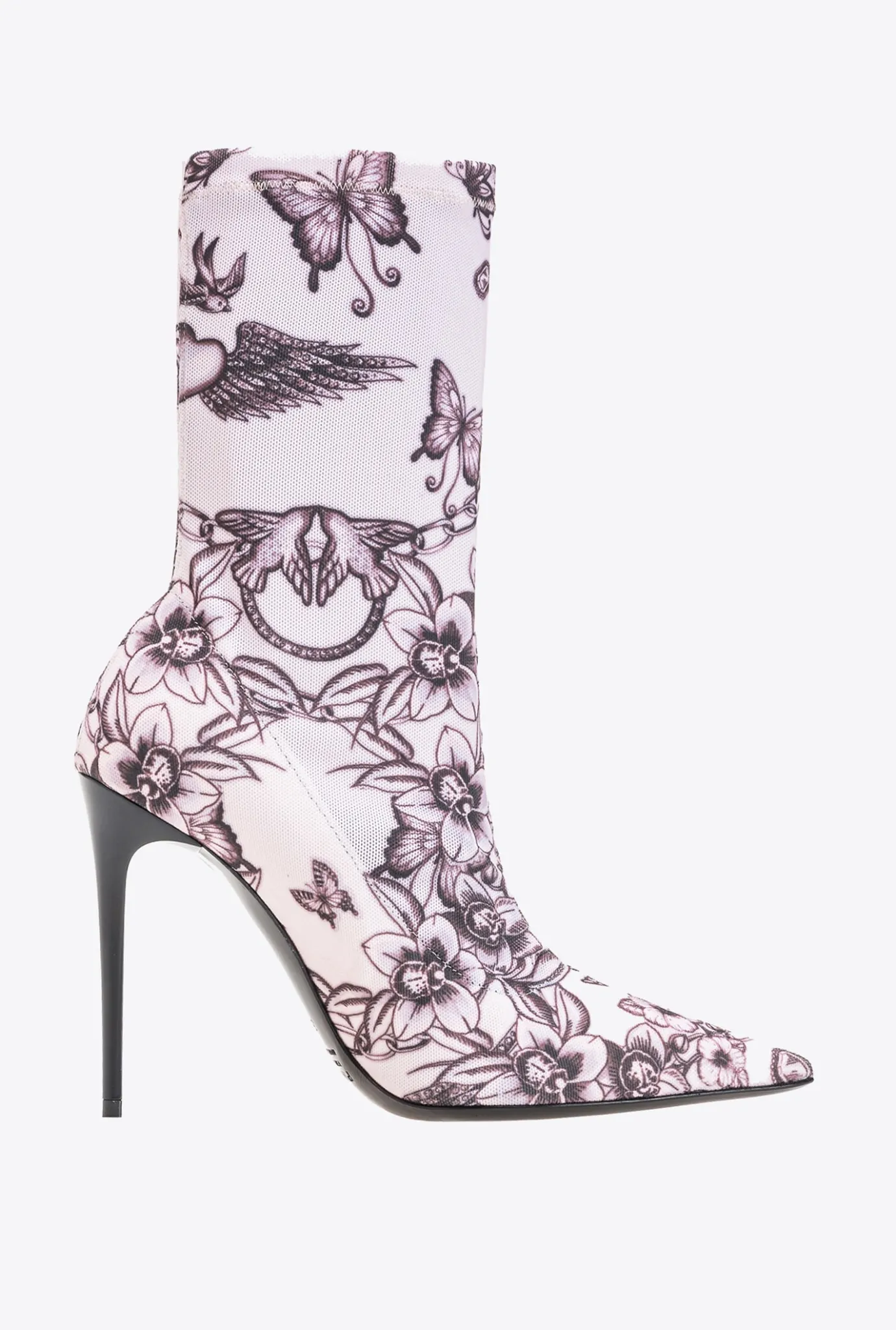 Chaussures|PINKO Bottines En Maille Imprimee Chair/Noir