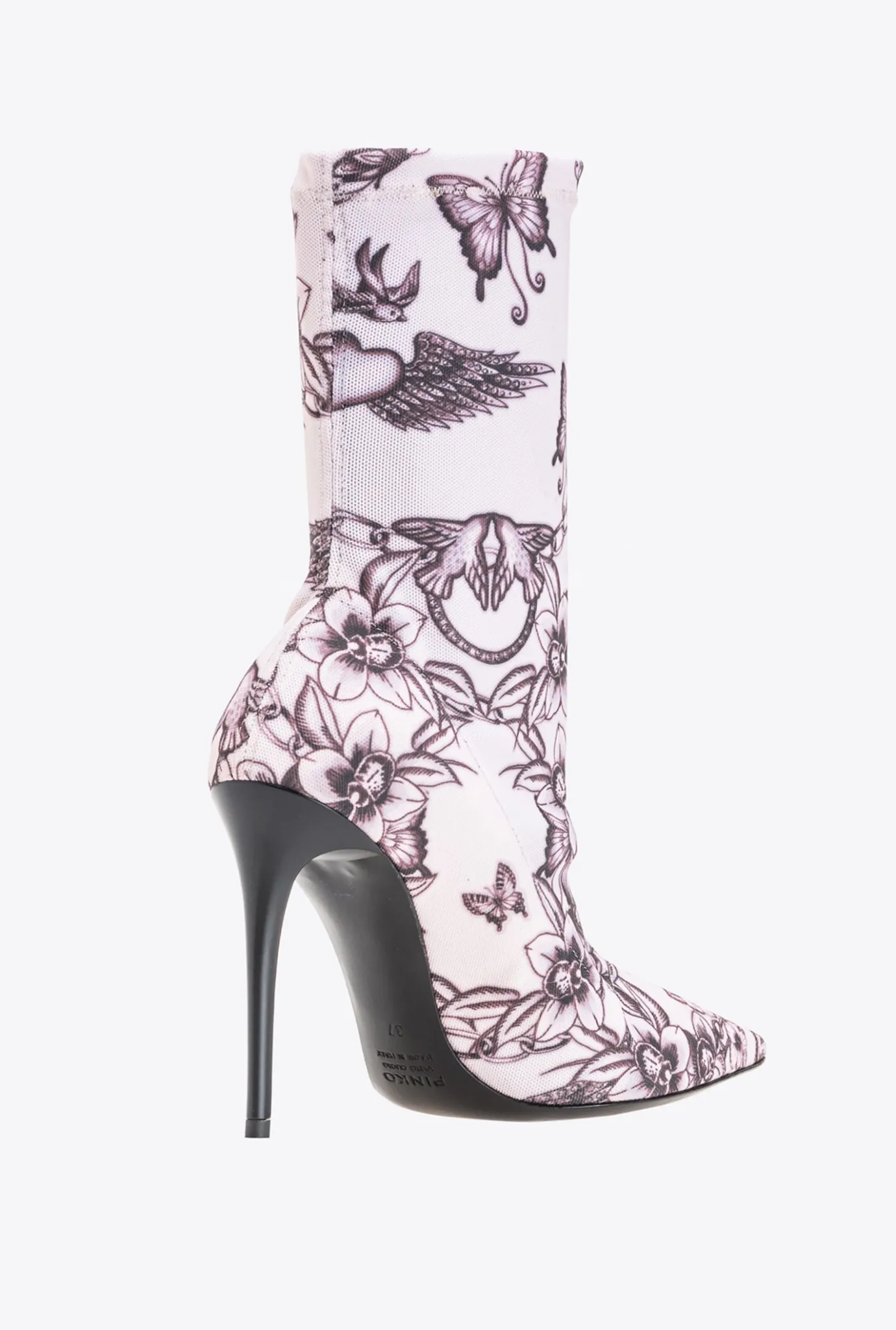 Chaussures|PINKO Bottines En Maille Imprimee Chair/Noir