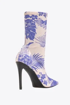 Chaussures|PINKO Bottines En Maille Imprimee Violet/Nude