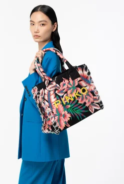Sacs À Main|PINKO Cabas De Plage Beach Multi. Noir/Rouge