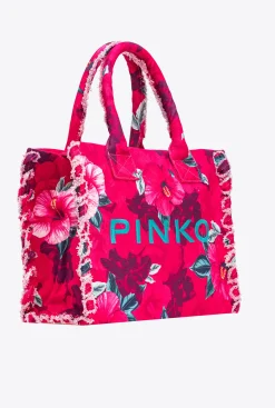 Sacs Cabas|PINKO Cabas De Plage Beach Multi.Fuchsia/Rose
