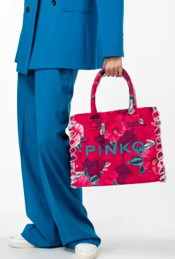 Sacs Cabas|PINKO Cabas De Plage Beach Multi.Fuchsia/Rose