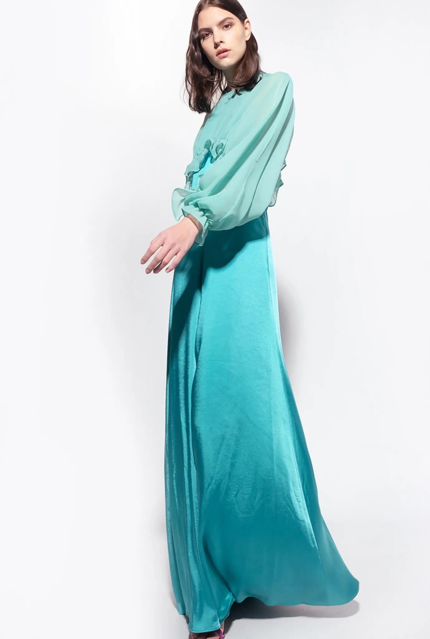 Autres Accessoires|PINKO Cache-Epaules A Volants Bleu Nil