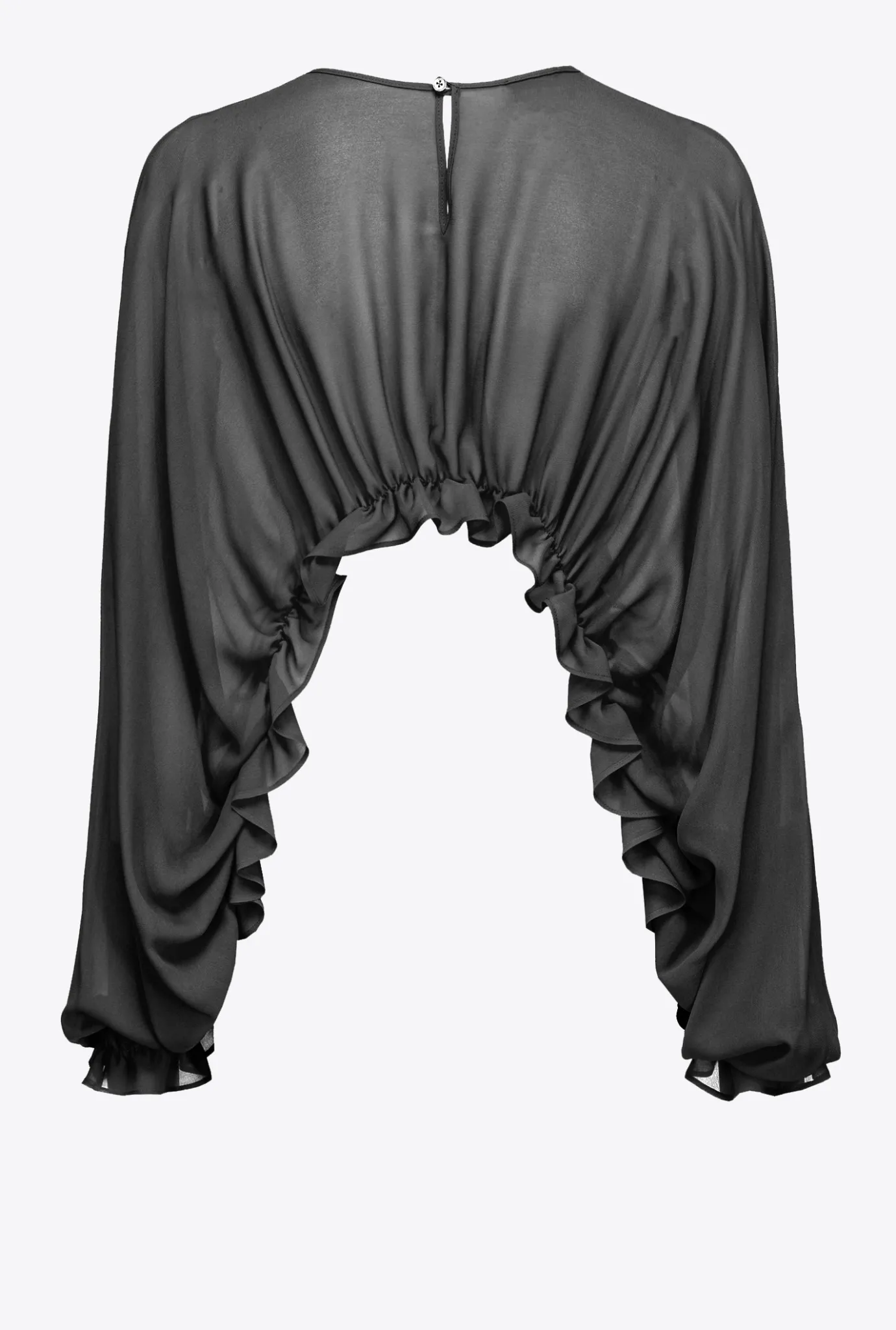 Autres Accessoires|PINKO Cache-Epaules A Volants Noir Limousine