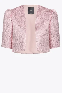 Vestes|PINKO Cache-Epaules En Jacquard Lame Brume Mauve