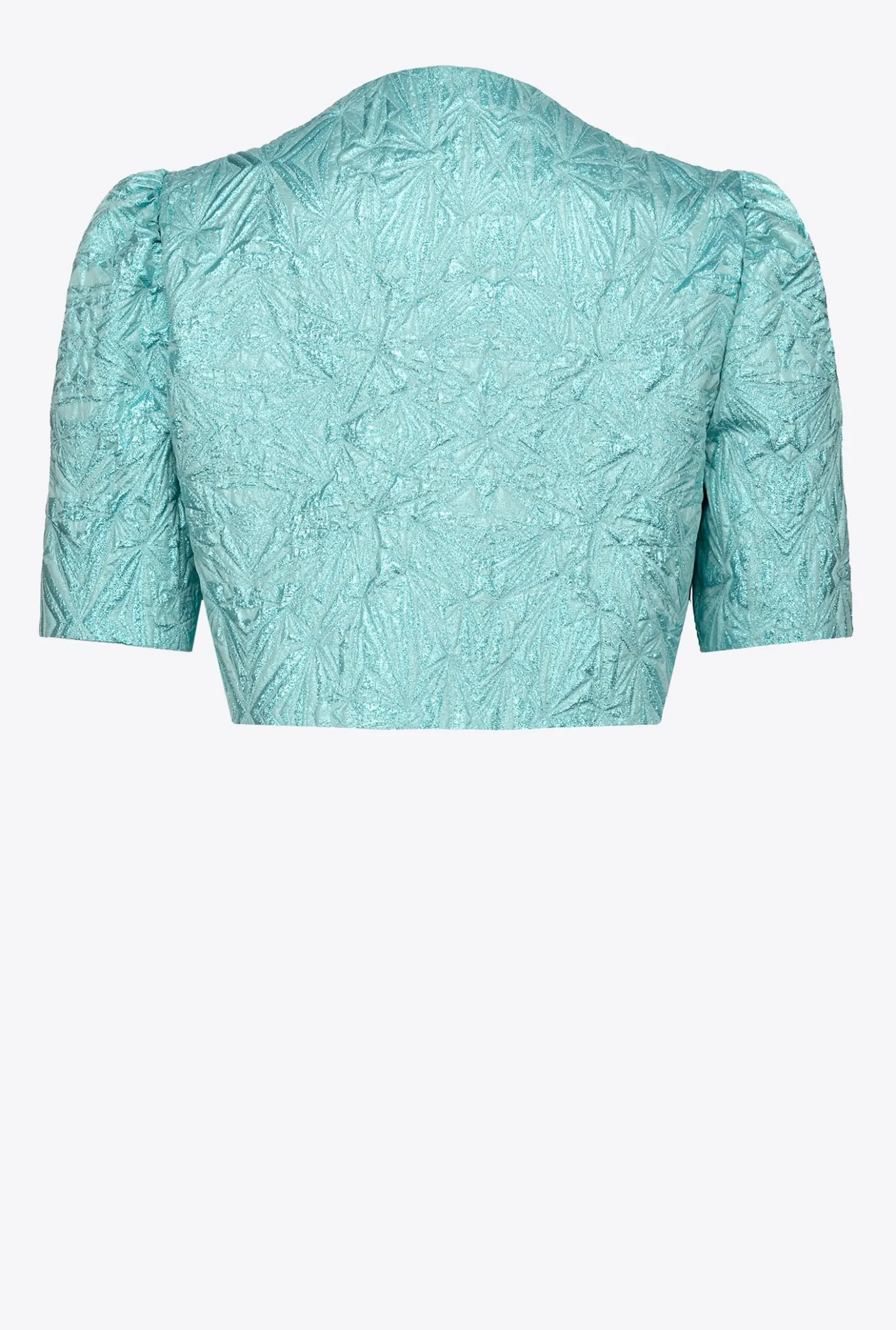 Vestes|PINKO Cache-Epaules En Jacquard Lame Bleu Transparent
