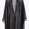 Autres Accessoires|PINKO Cache-Epaules En Mousseline Noir Limousine