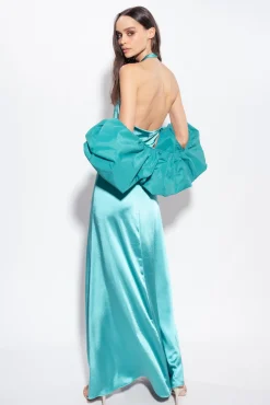 Autres Accessoires|PINKO Cache-Epaules En Taffetas Bleu Ciel-Marine