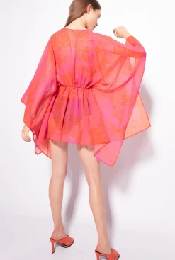 Maillots De Bain|PINKO Caftan A Imprime Floral Multicolore Rose/Orange