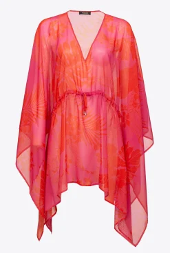 Maillots De Bain|PINKO Caftan A Imprime Floral Multicolore Rose/Orange