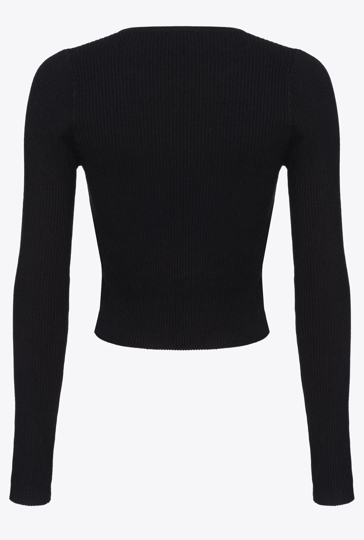 Pièces En Maille|PINKO Cardigan Bord A Bord Cotele Noir Limousine