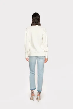 Pièces En Maille|PINKO Cardigan Confort A Boutons Bijoux Blanc Soie